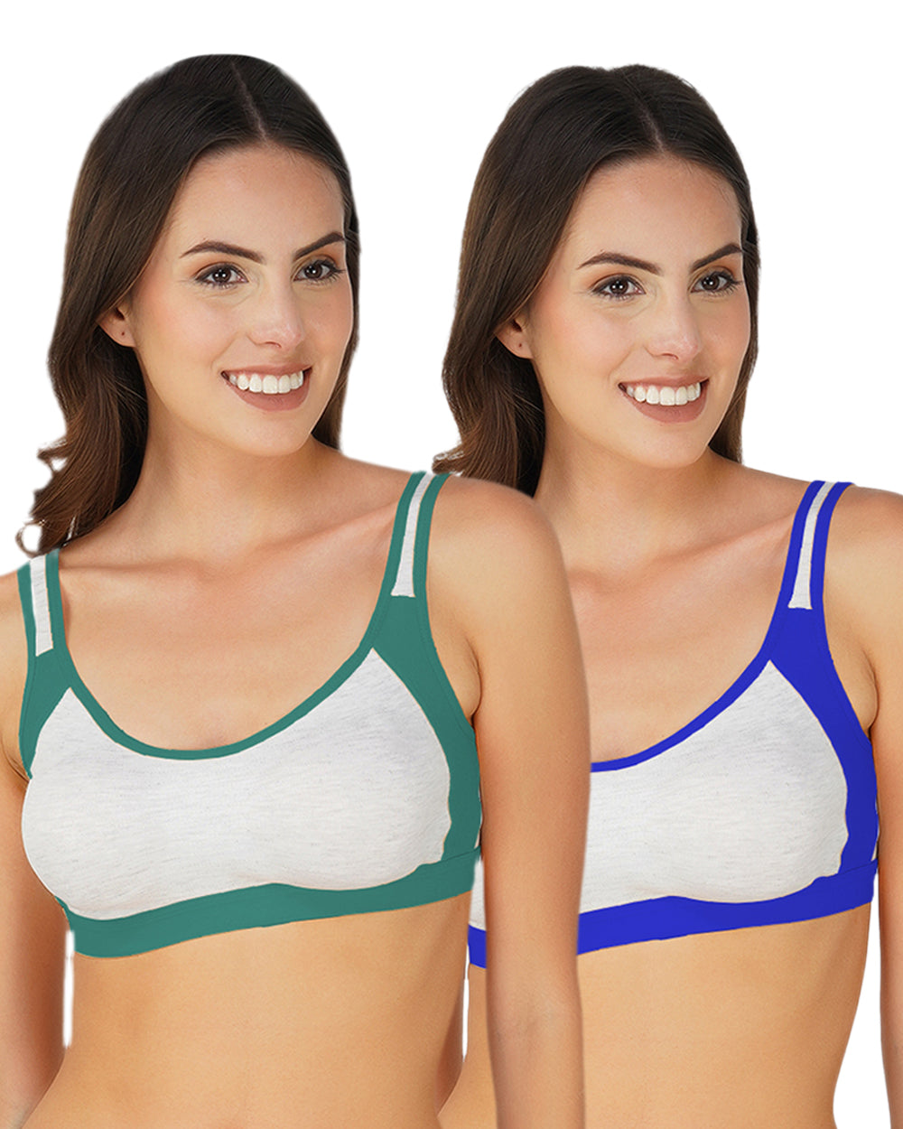 Arc de Shapes Women Wirefree Full Coverage Non Padded Active sports Bra (Pack of 2) - FREE GIFT INSIDE