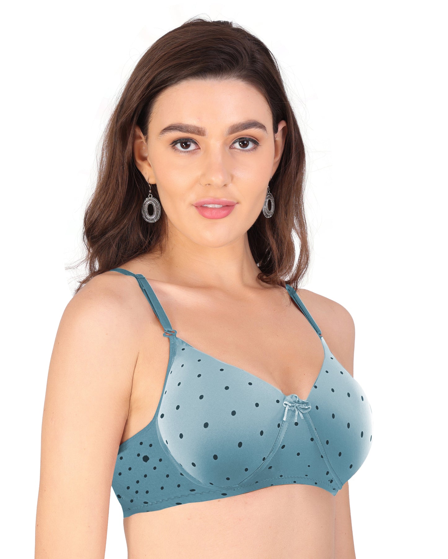 Arc de Shapes Comfort Cotton Blend Full Coverage Lightly Padded and Print Can be Changed Non-Wired Everyday Regular Bra for Women (Pack of 3) - FREE GIFT INSIDE