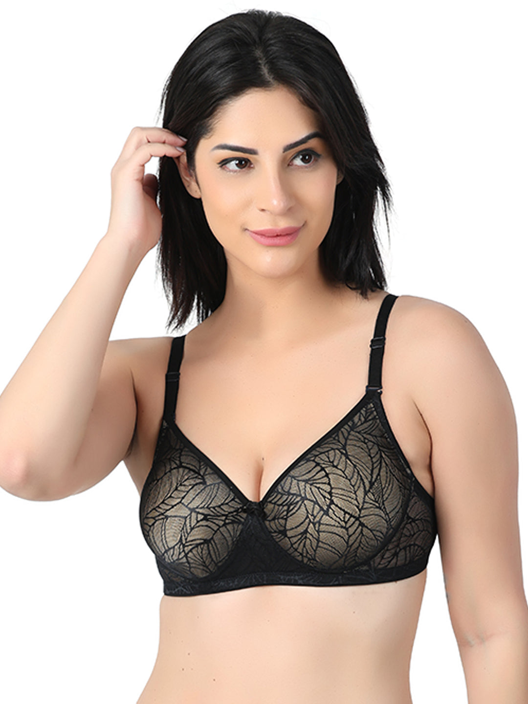 Medium Padded Full Coverage Net Bra