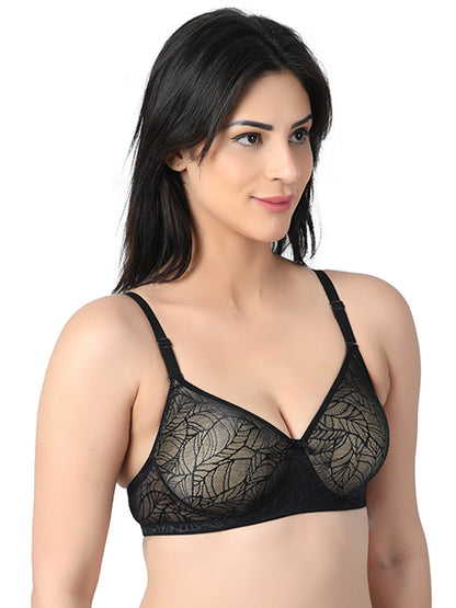 Medium Padded Full Coverage Net Bra