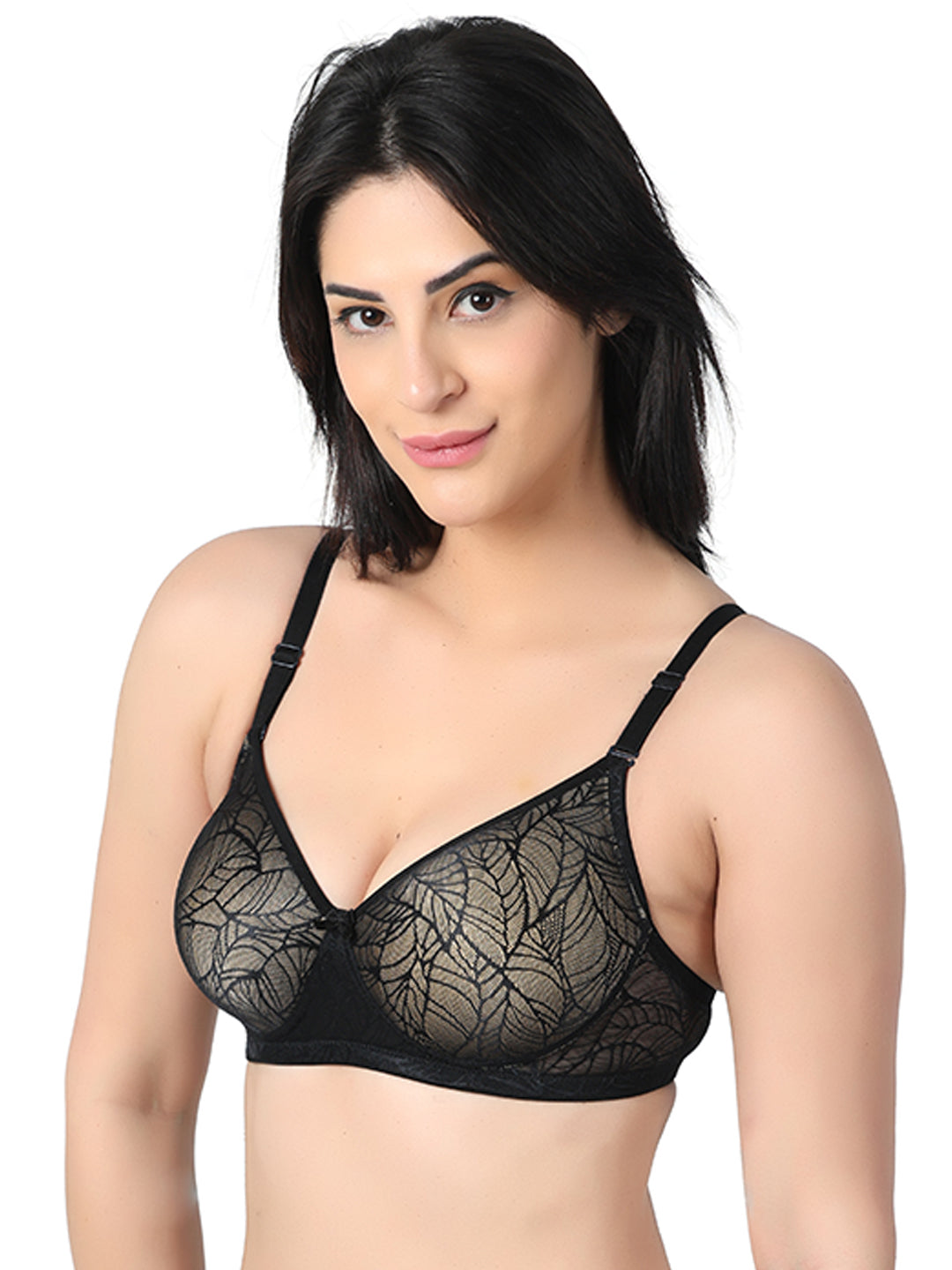 Medium Padded Full Coverage Net Bra