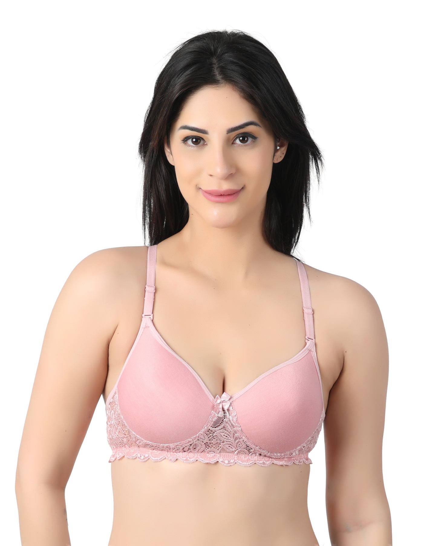 Bralette Padded Bra for Women peach front