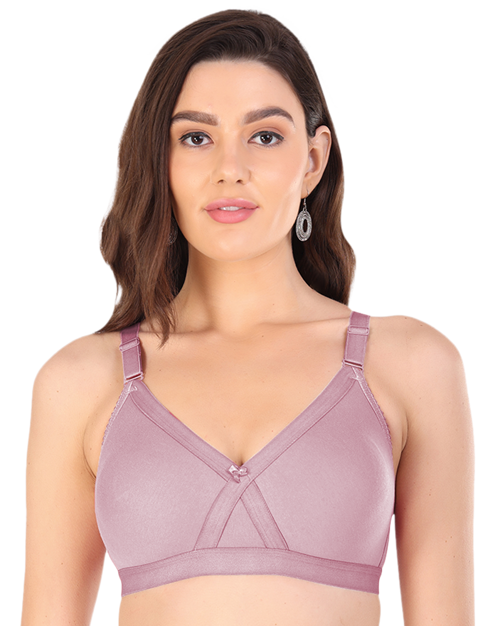 Arc de Shapes - Cotton Blend Non Padded Non-Wired Full Coverage Cross Fit Everyday Bra - FREE GIFT INSIDE