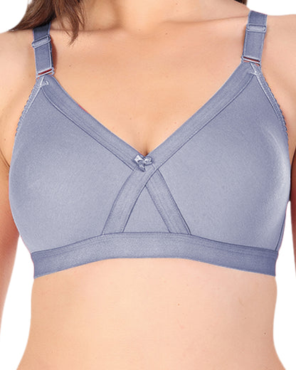 Arc de Shapes - Cotton Blend Non Padded Non-Wired Full Coverage Cross Fit Everyday Bra - FREE GIFT INSIDE