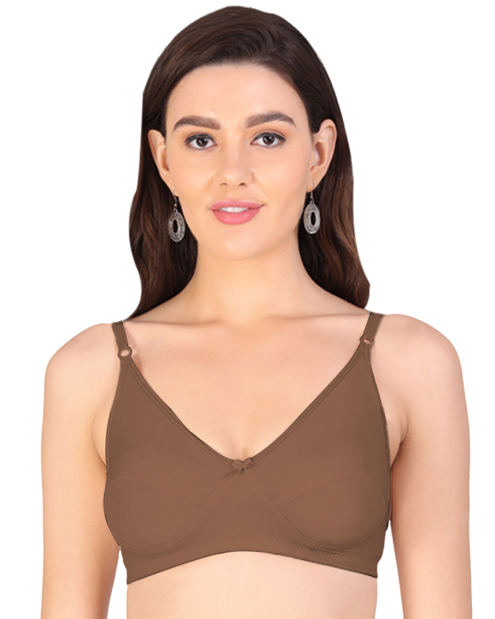 Arc de Shapes - Women Cotton Lycra Non Padded Full Coverage Everyday T-Shirt Bra with Adjustable Straps - FREE GIFT INSIDE