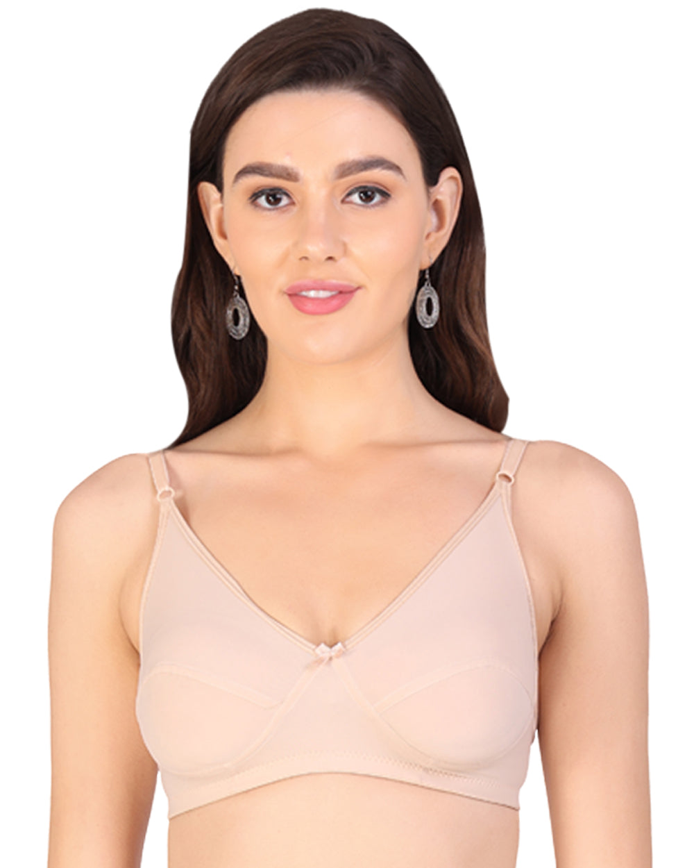 Arc de Shapes - Women Cotton Lycra Non Padded Full Coverage Everyday T-Shirt Bra with Adjustable Straps - FREE GIFT INSIDE