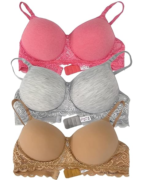 Lightly Padded Non-Wired Bralette Bra Set (Pack of 3), ideal for everyday wear!