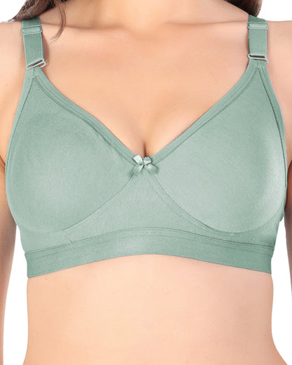 Arc de Shapes Women Cotton Blend Non Padded Non-Wired Full Coverage Everyday T-Shirt Bra with Adjustable Straps (Pack of 3) - FREE GIFT INSIDE