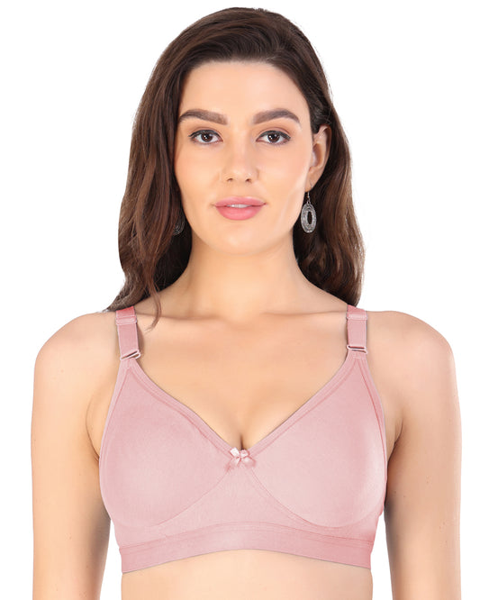 Arc de Shapes Women Cotton Blend Non Padded Non-Wired Full Coverage Everyday T-Shirt Bra with Adjustable Straps - FREE GIFT INSIDE