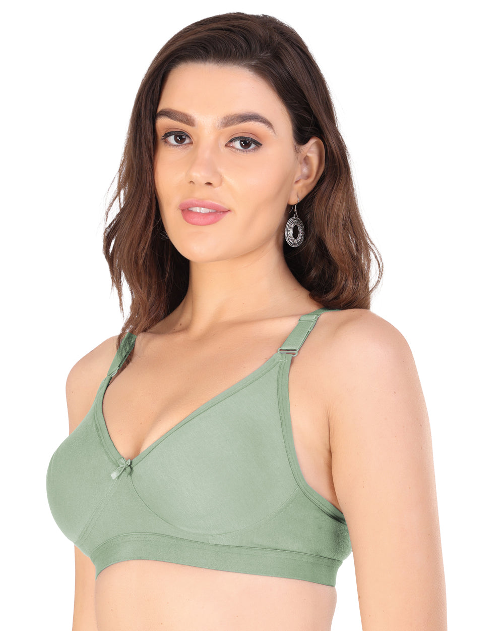 Arc de Shapes Women Cotton Blend Non Padded Non-Wired Full Coverage Everyday T-Shirt Bra with Adjustable Straps - FREE GIFT INSIDE