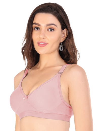 Arc de Shapes Women Cotton Blend Non Padded Non-Wired Full Coverage Everyday T-Shirt Bra with Adjustable Straps (Pack of 3) - FREE GIFT INSIDE