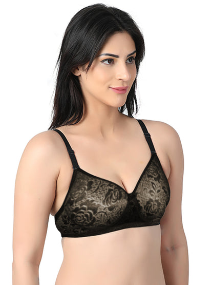 Medium Padded Full Coverage Net Bra right view