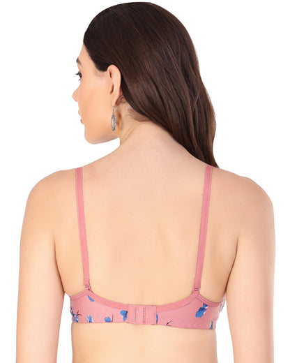 Arc de Shapes Women Cotton Blend Lightly Padded Non-Wired Full Coverage Everyday T-Shirt Bra with Detachable Straps (Pack of 2) - FREE GIFT INSIDE