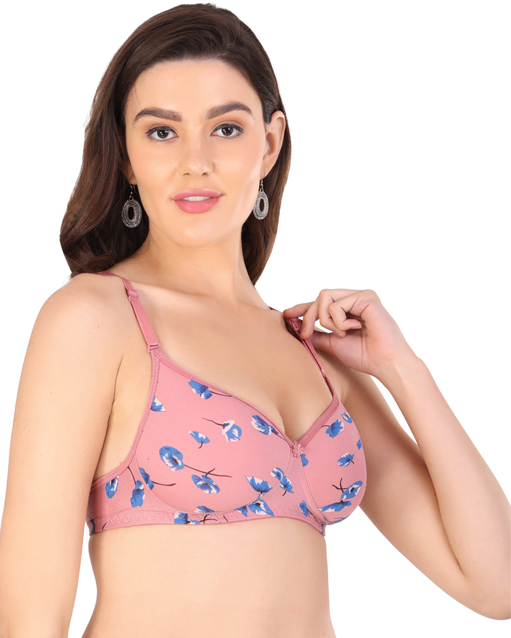 Arc de Shapes Women Cotton Blend Lightly Padded Non-Wired Full Coverage Everyday T-Shirt Bra with Detachable Straps (Pack of 3) - FREE GIFT INSIDE