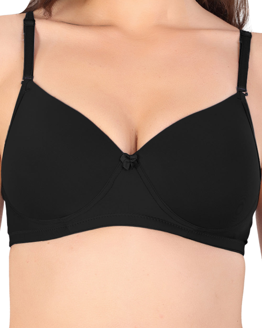 Arc de Shapes - Women Lycra Lightly Padded Non-Wired Full Coverage  Everyday T-Shirt Bra with Detachable Straps - FREE GIFT INSIDE