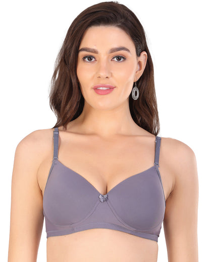 Arc de Shapes - Women Cotton Lycra Lightly Padded Non-Wired Full Coverage Multicolor Everyday T-Shirt Bra (Pack of 2) - FREE GIFT INSIDE