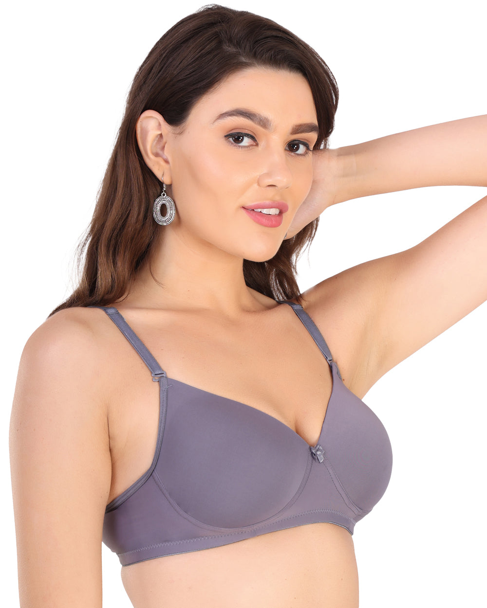 Arc de Shapes Women Cotton Blend Lightly Padded Non-Wired Full Coverage Multi Color Everyday Bra with Adjustable Straps (Pack of 3) - FREE GIFT INSIDE