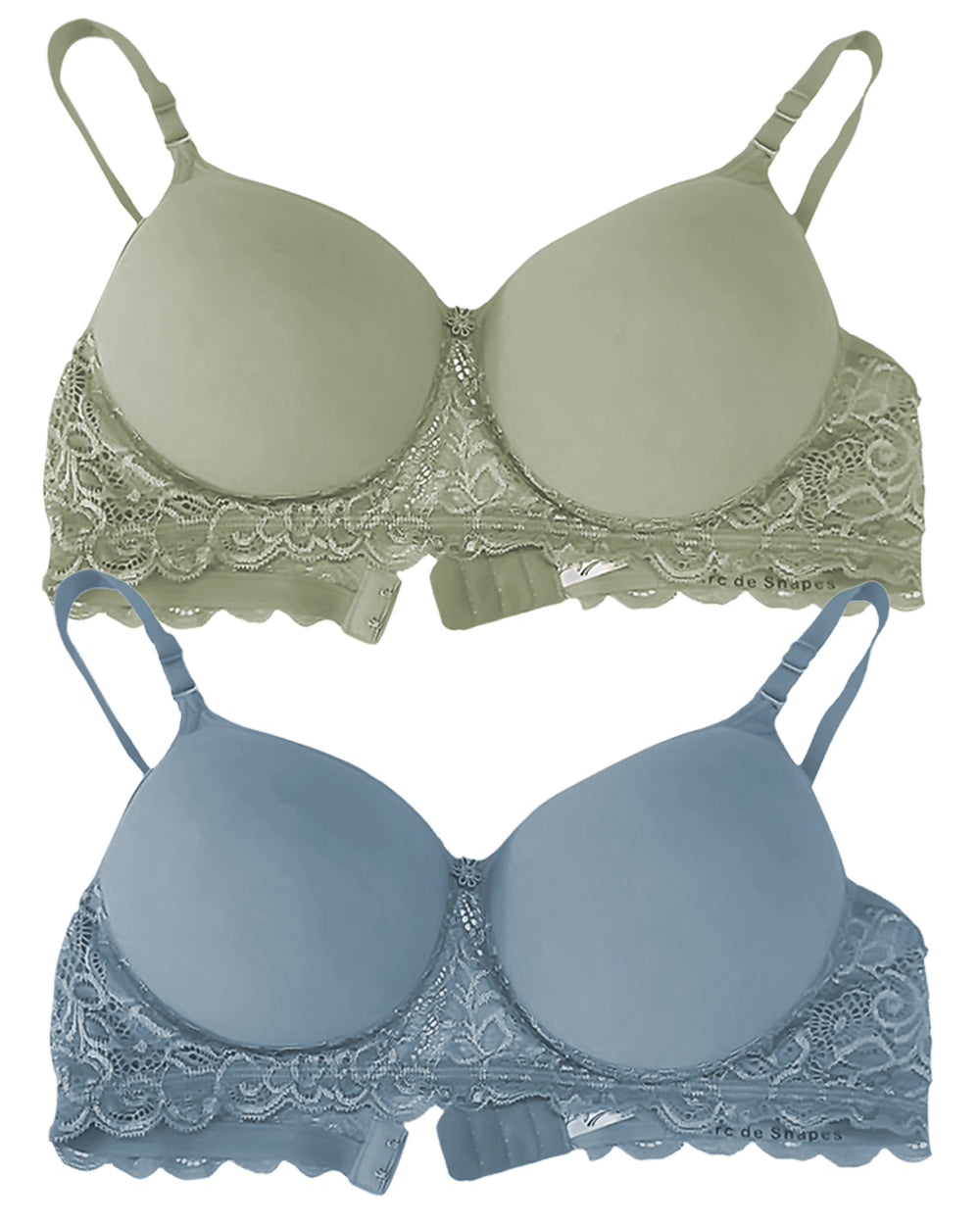 Padded-Bra-for-Women-Green-Blue-Front