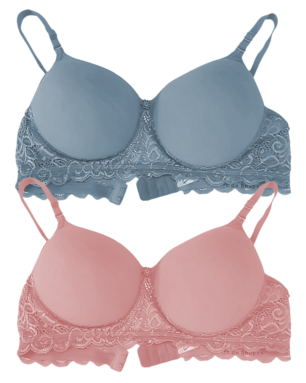 Padded Bra for Women Blue Peach