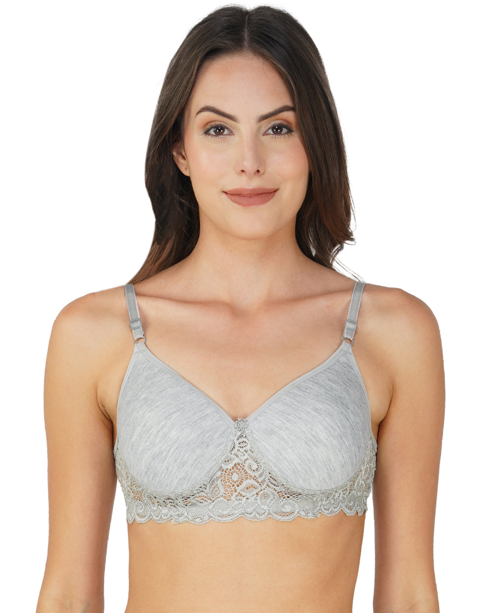 Arc de Shapes Cotton Lightly Padded Non-Wired Seamless Lace Bralette Bra for Women (Pack of 2) - FREE GIFT INSIDE