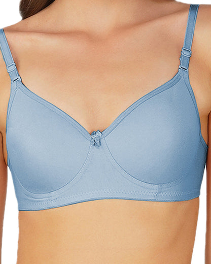 Arc de Shapes Cotton Lightly Padded Seamless Everyday Solid T-shirt Bra for Women (Pack of 2) - FREE GIFT INSIDE