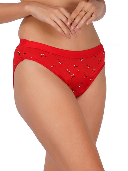 Arc de Shapes - RCPT6002 Women Cotton Blend Mid Rise Hipster Panty - FREE GIFT INSIDE