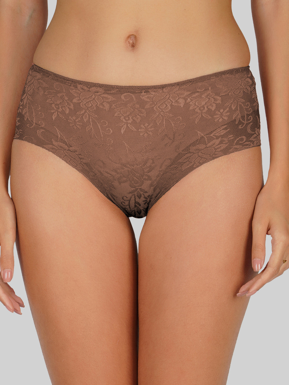 Arc de Shapes Women Cotton Lace Net Material Mid Rise Floral Design Hipster Panty - FREE GIFT INSIDE