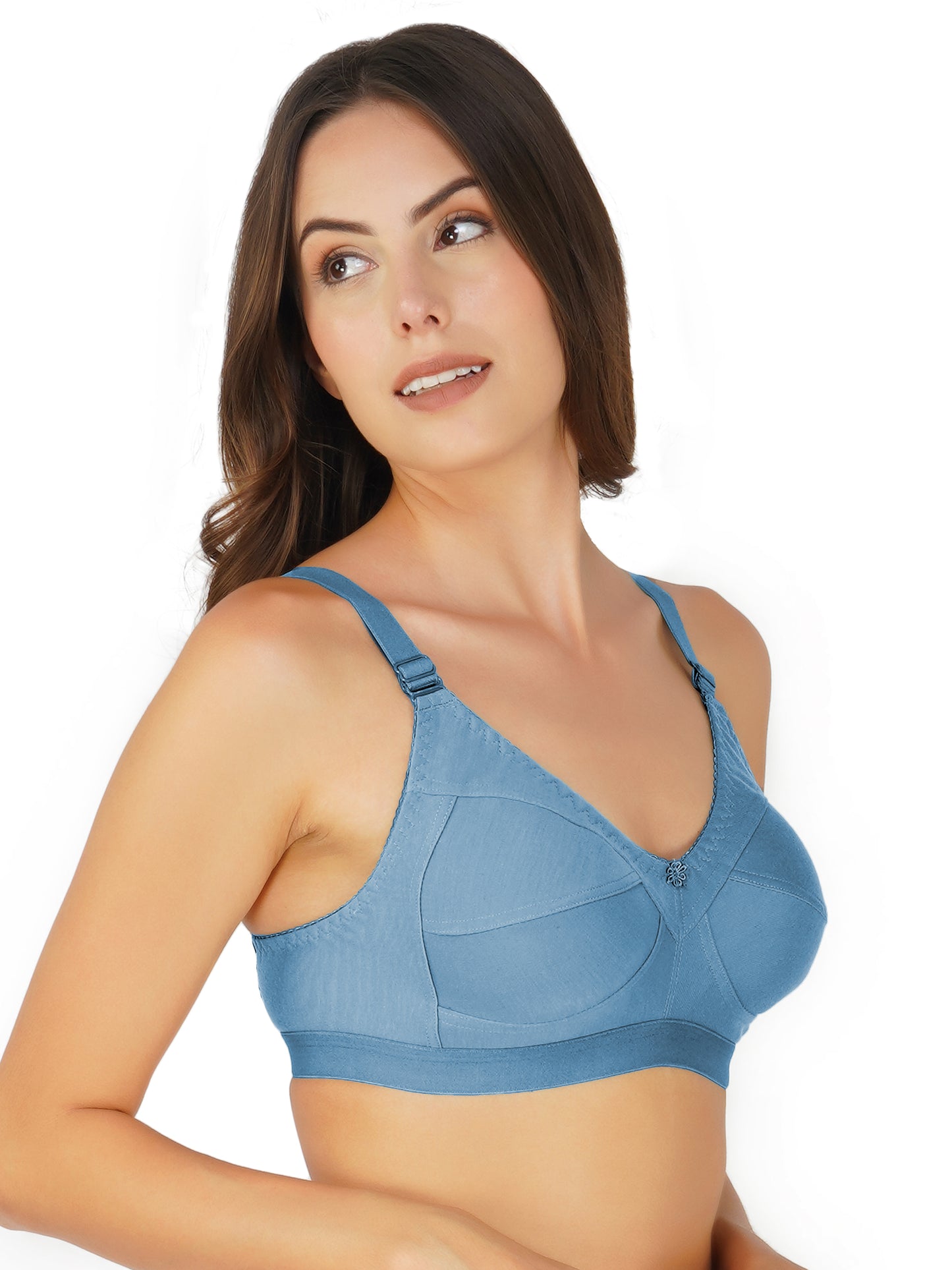 Arc de Shapes - Full Coverage Non Padded Cotton Blend T-Shirt Bra for Women - FREE GIFT INSIDE