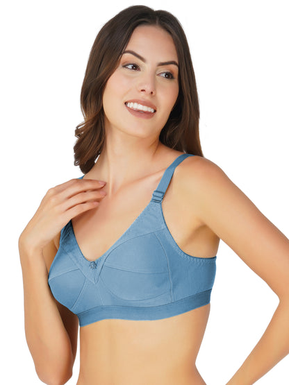 Arc de Shapes - Full Coverage Non Padded Cotton Blend T-Shirt Bra for Women - FREE GIFT INSIDE