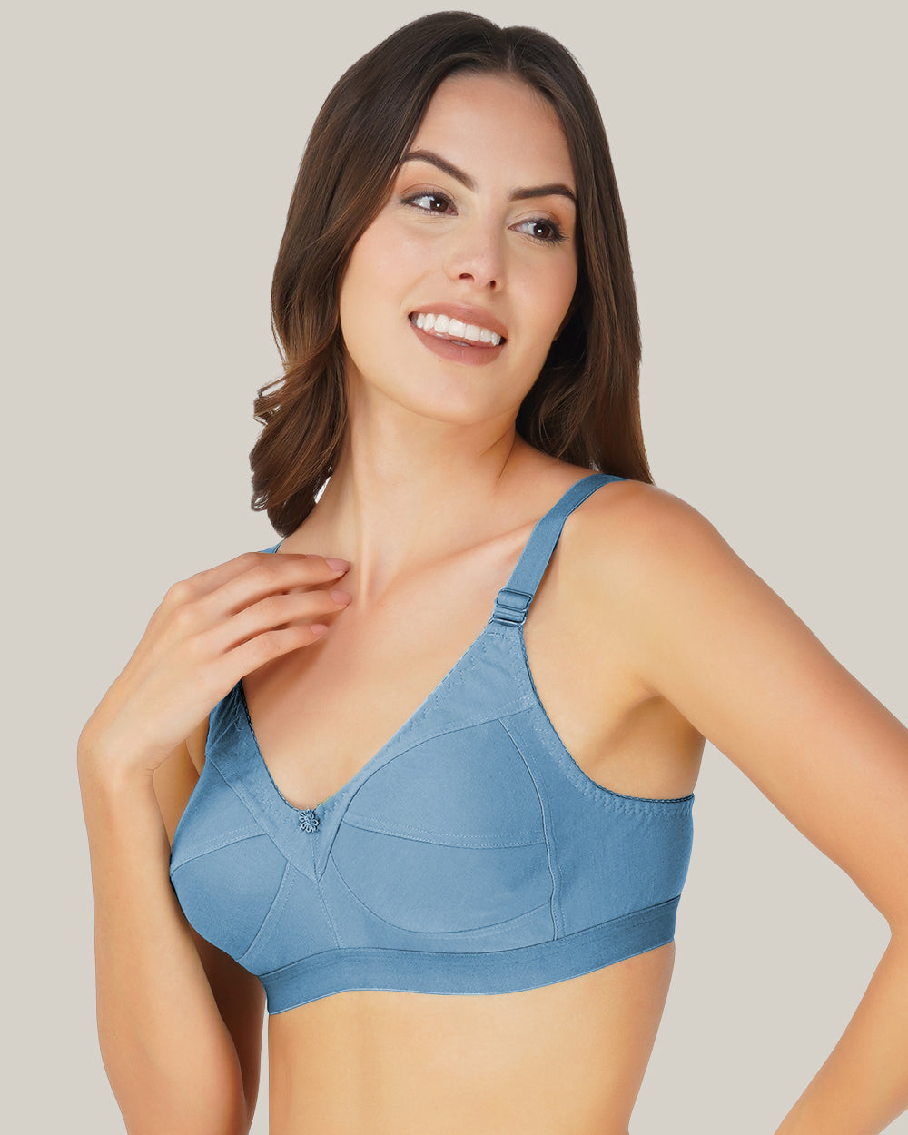 Arc de Shapes - Full Coverage Non Padded Cotton Blend T-Shirt Bra for Women (Pack of 3) - FREE GIFT INSIDE