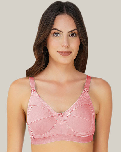 Arc de Shapes - Full Coverage Non Padded Cotton Blend T-Shirt Bra for Women (Pack of 3) - FREE GIFT INSIDE