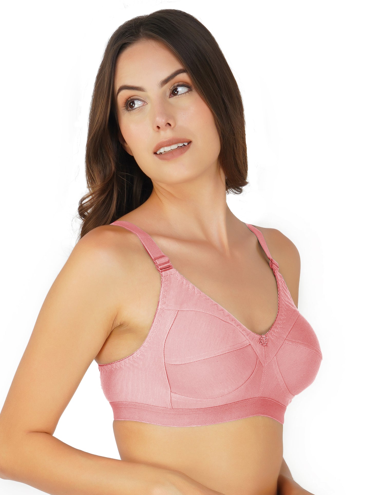 Arc de Shapes - Full Coverage Non Padded Cotton Blend T-Shirt Bra for Women - FREE GIFT INSIDE