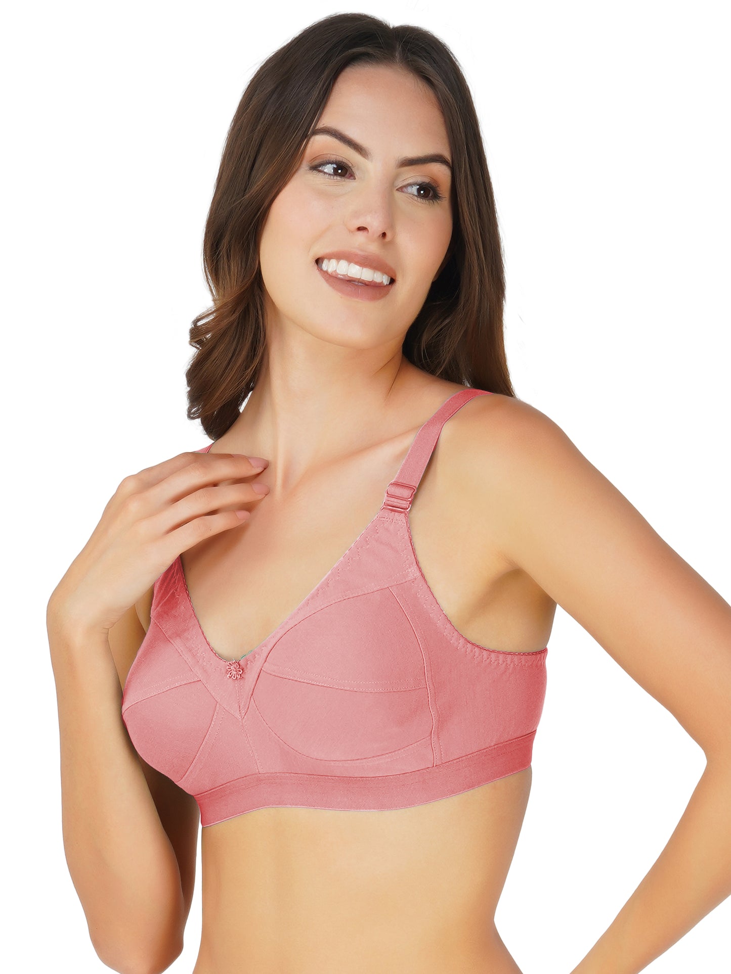 Arc de Shapes - Full Coverage Non Padded Cotton Blend T-Shirt Bra for Women - FREE GIFT INSIDE