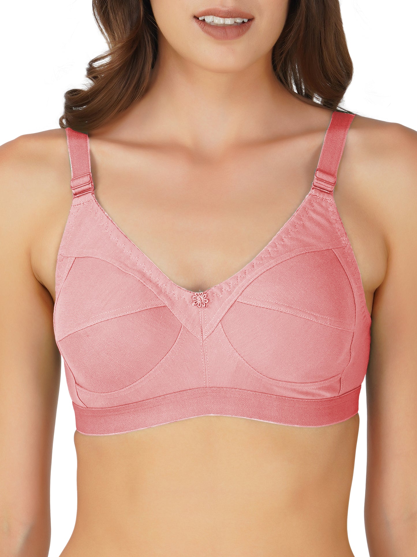 Arc de Shapes - Full Coverage Non Padded Cotton Blend T-Shirt Bra for Women - FREE GIFT INSIDE