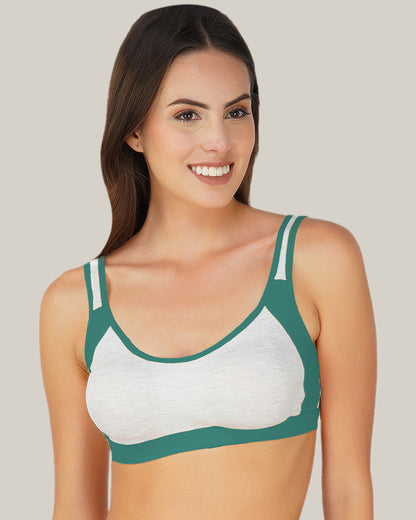 Arc de Shapes Women Wirefree Full Coverage Non Padded Active sports Bra (Pack of 2) - FREE GIFT INSIDE