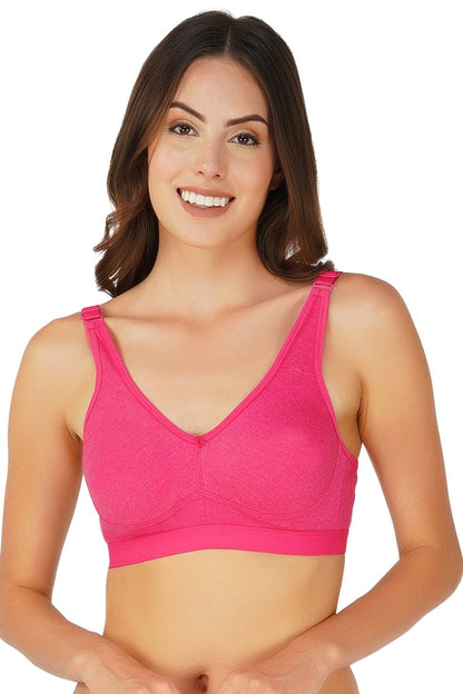 Arc de Shapes - Women Cotton Blend Non-Padded Wire Free All Day Comfort T-Shirt Bra (Pack of 3) - FREE GIFT INSIDE