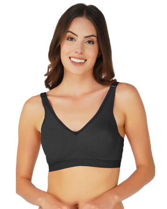 Arc de Shapes Women Cotton Blend Non-Padded Wire Free All Day Comfort T-Shirt Bra - FREE GIFT INSIDE