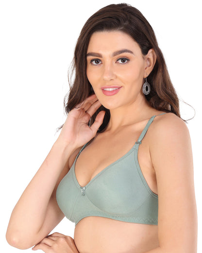 Arc de Shapes Women Cotton Blend Non Padded Full Coverage Multicolor Everyday T-Shirt Bra (Pack of 3) - FREE GIFT INSIDE